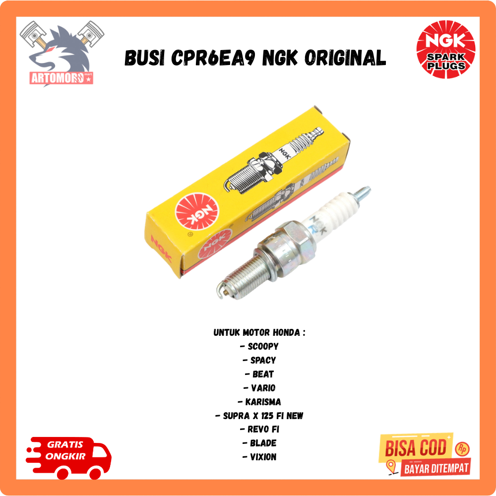 Ori Busi beat karbu cpr6ea9 ngk - busi supra x 125 fi original
