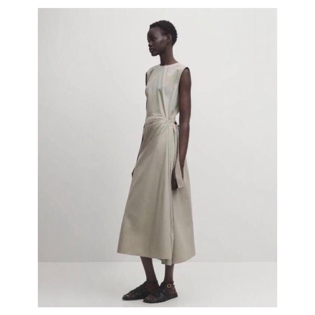 TMPMR - Green olive Sleeveless Dress Belt