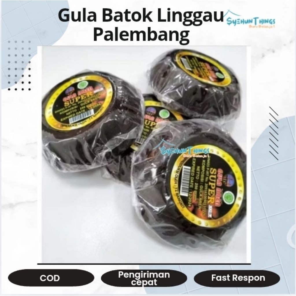 Gula Batok Linggau Khas Palembang untuk Cuko Cuka Pempek 500 gr/Gula Aren Gula Merah Palembang