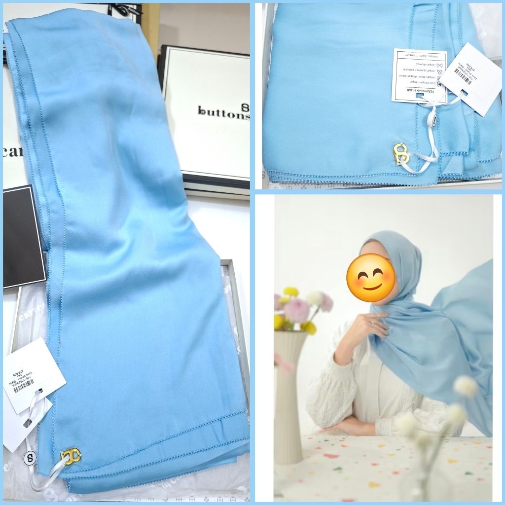 BUTTONSCARVES Zara Shawl Pasmina - Baltic Sea | Ori New