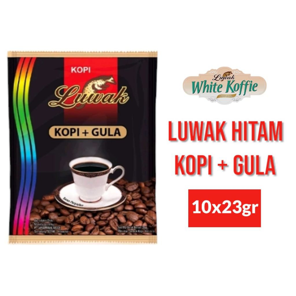 KOPI LUWAK HITAM RENCENG ISI 15 SACHET X 23 GRAM / KOPI LUWAK / KOPI / COFFEE