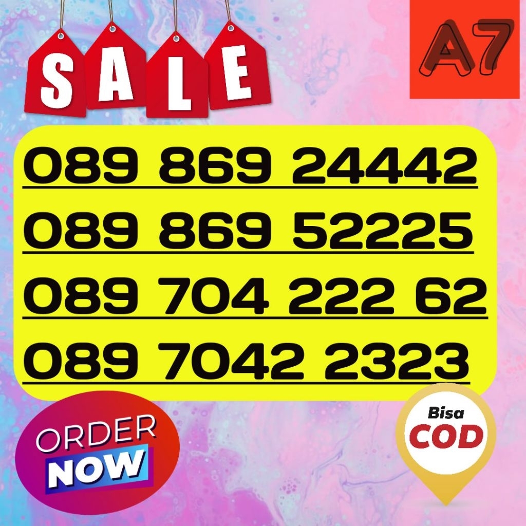 NOMER CANTIK TRI 11 ANGKA (A7) Kartu Wajib Registrasi ke 4444 Bisa COD Order Now