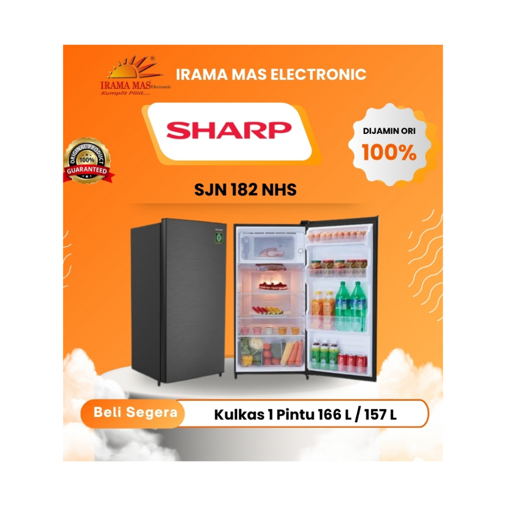 KULKAS SHARP 1 PINTU SJN182N-HS