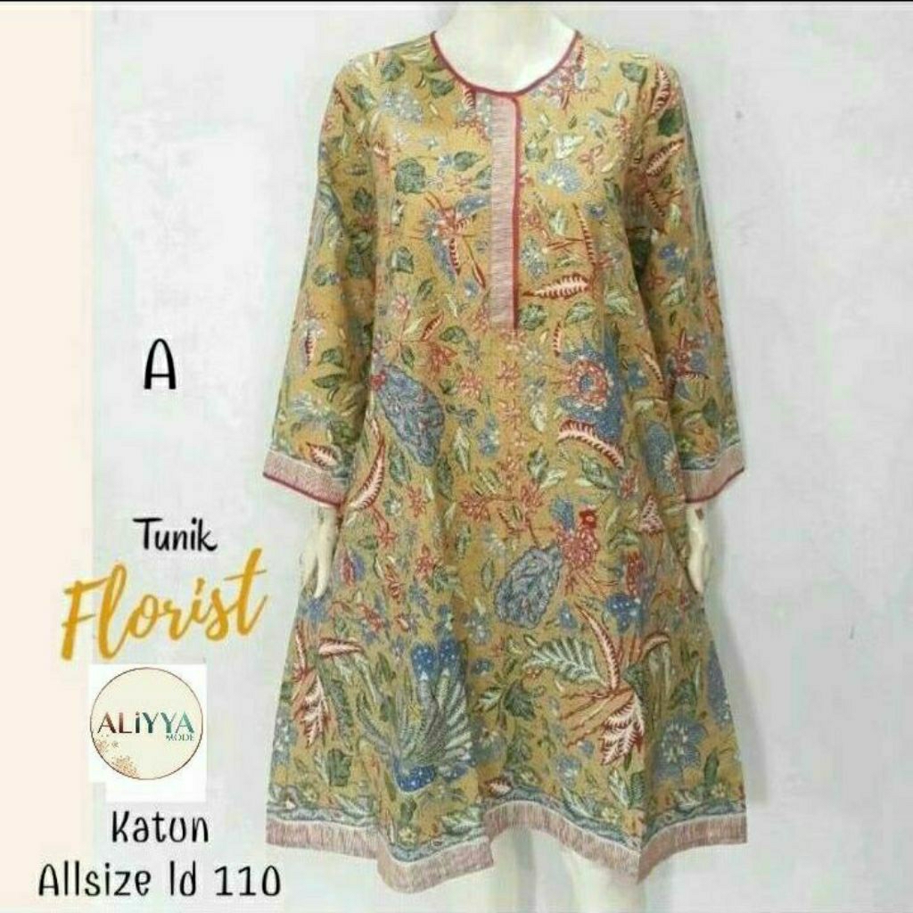 Tunik Florist Batik Solo Tunik Batik Wanita