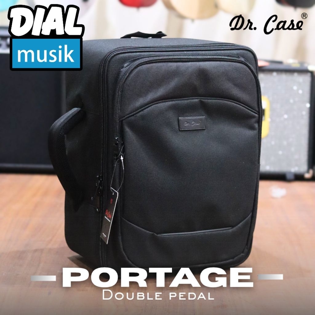 Drcase Portage Double Pedal Bag Black - Gigbag Double Pedal / Tas Pedal