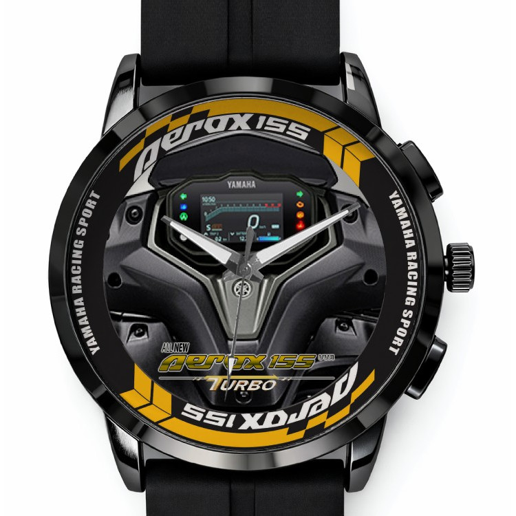 Jam Tangan Pria Sporty Aerox 155 – Desain Motor Racing | Jam Tangan Speedometer Aerox yamaha| Jam Ta