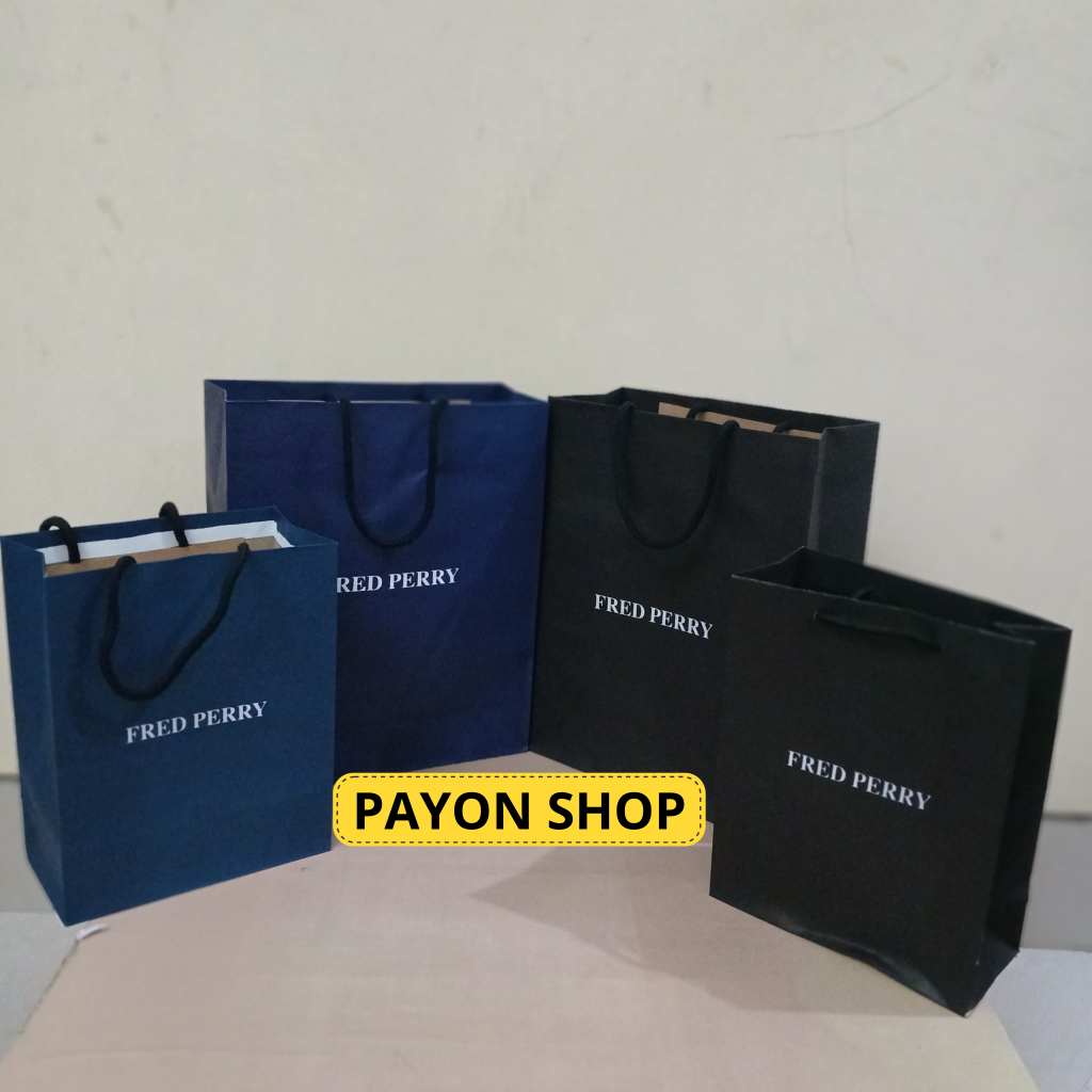 Paper bag fred perry tas kado hadiah hampers