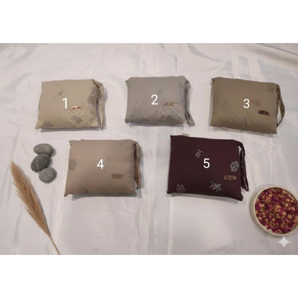 mukena terusan bordir bunga