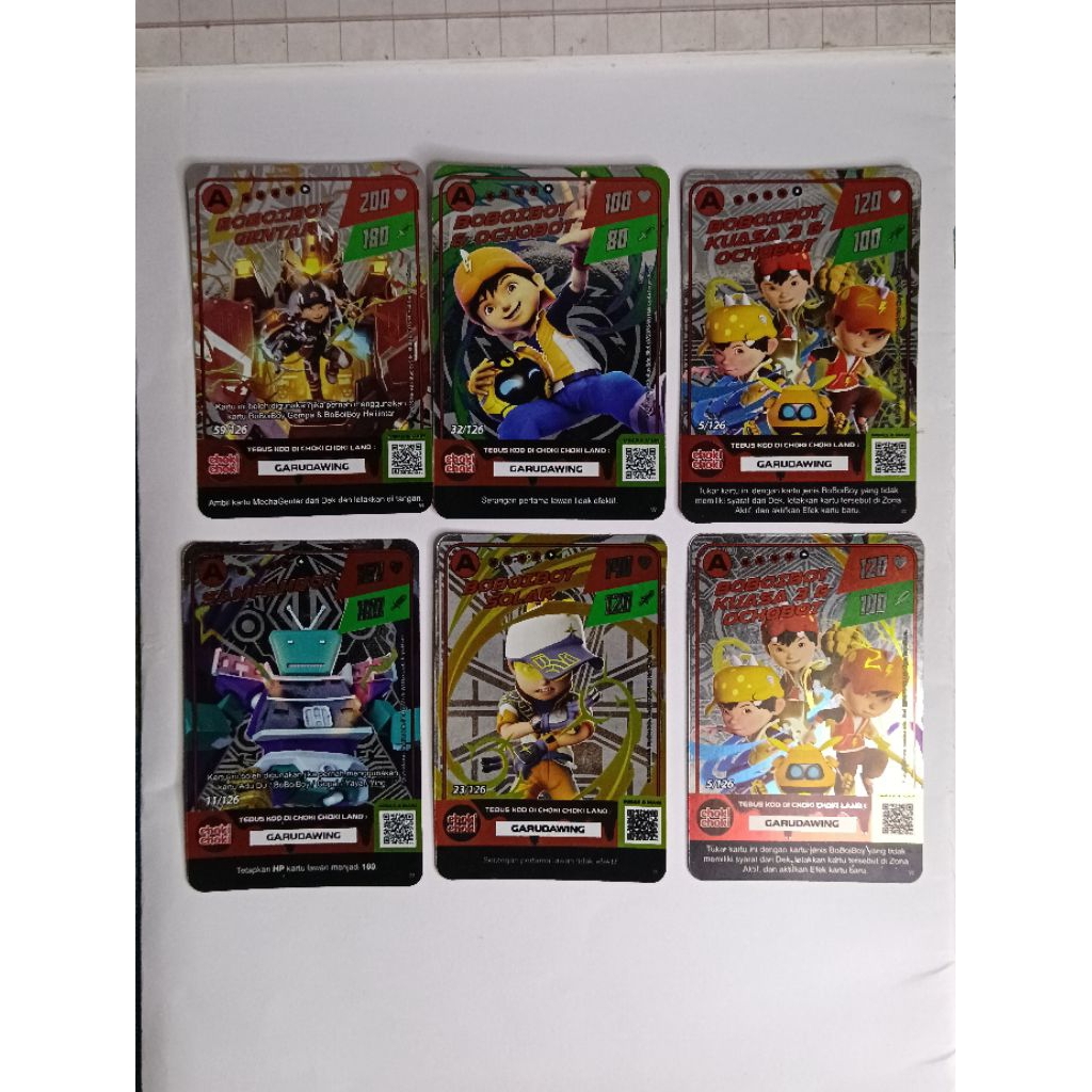 Boboiboy Monsta Galaxy Card/Kartu Boboiboy Choki Choki