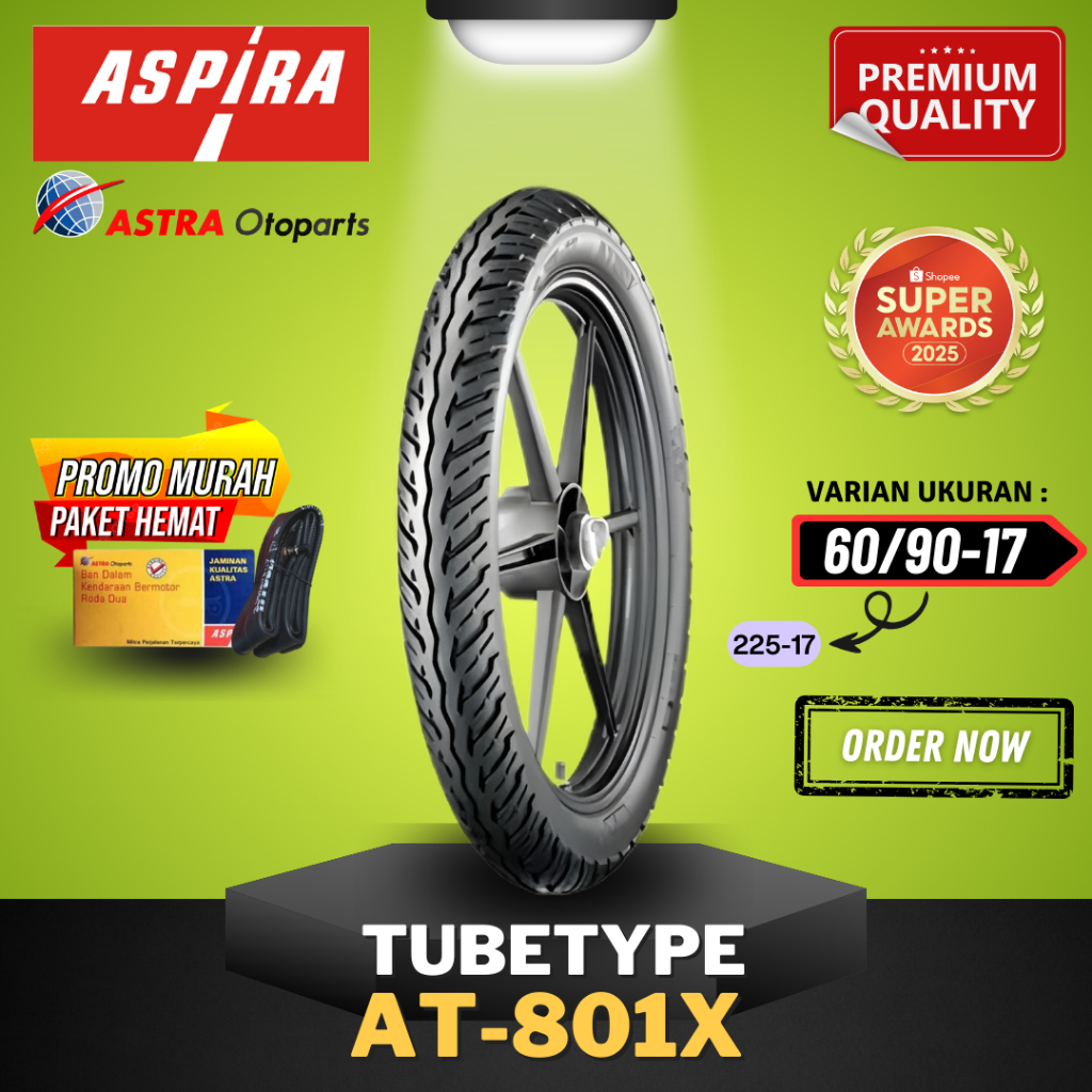 [READY COD] BAN ASPIRA TUBETYPE (NON TUBELESS) AT-801X / AT801 X / BAN LUAR ASPIRA RING 17 225-17 ( 