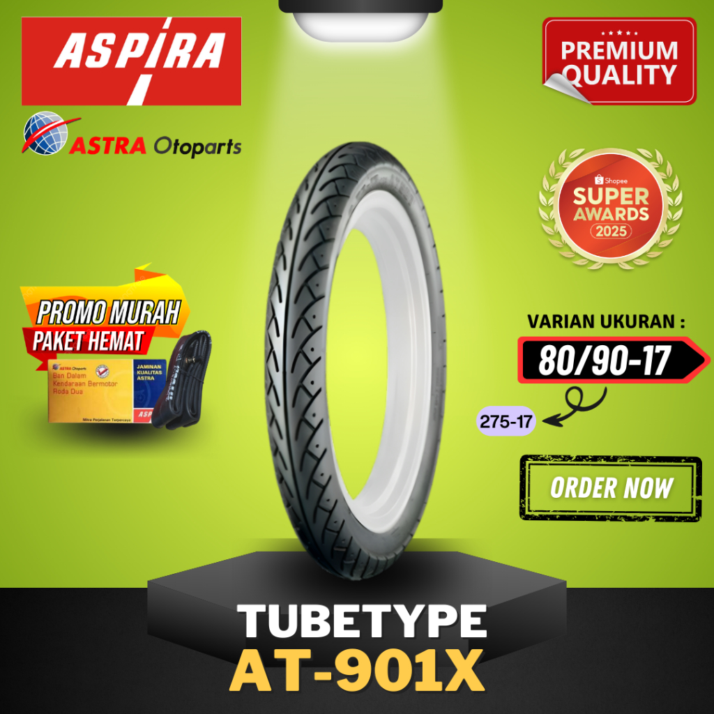 [READY COD] BAN ASPIRA TUBETYPE (NON TUBELESS) AT-901X / AT901 X / BAN LUAR ASPIRA RING 17 275-17 ( 