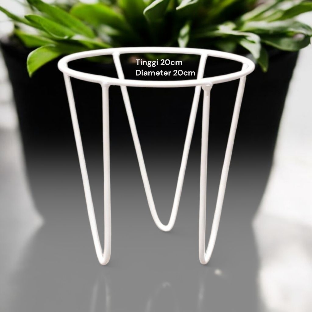 Standing pot / rak pot bunga tinggi 20cm+ diameter/lubang 20cm