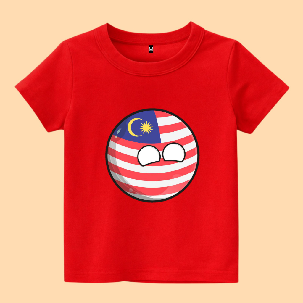 baju kaos anak country balls Malaysia ball