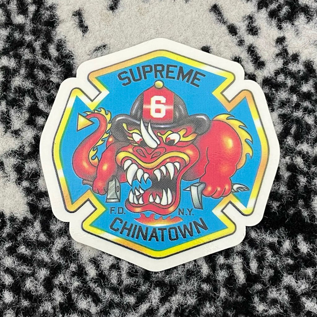 SUP**ME NEW YORK FDNY ENGINE 9 CHINATOWN STICKER