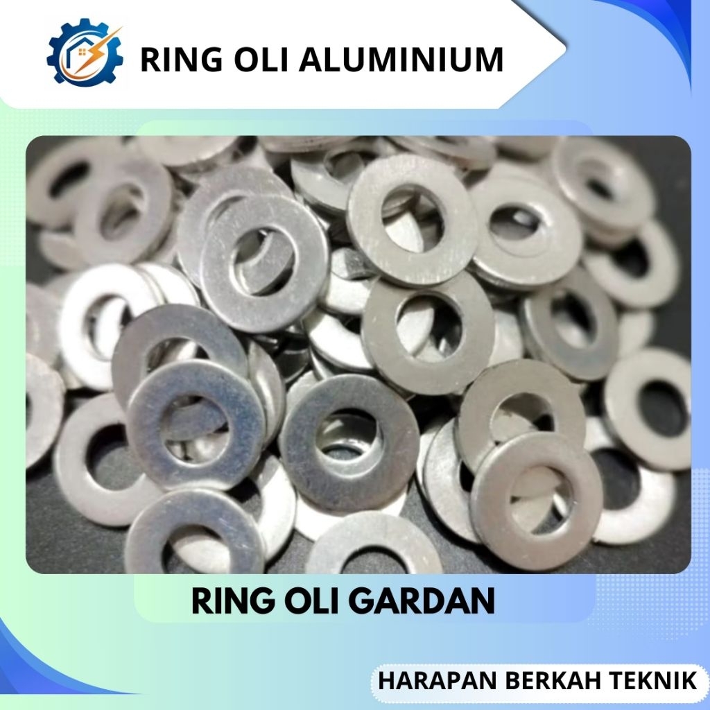 Ring oli alumunium Gardan matic Honda m8 ring oli samping motor matic honda
