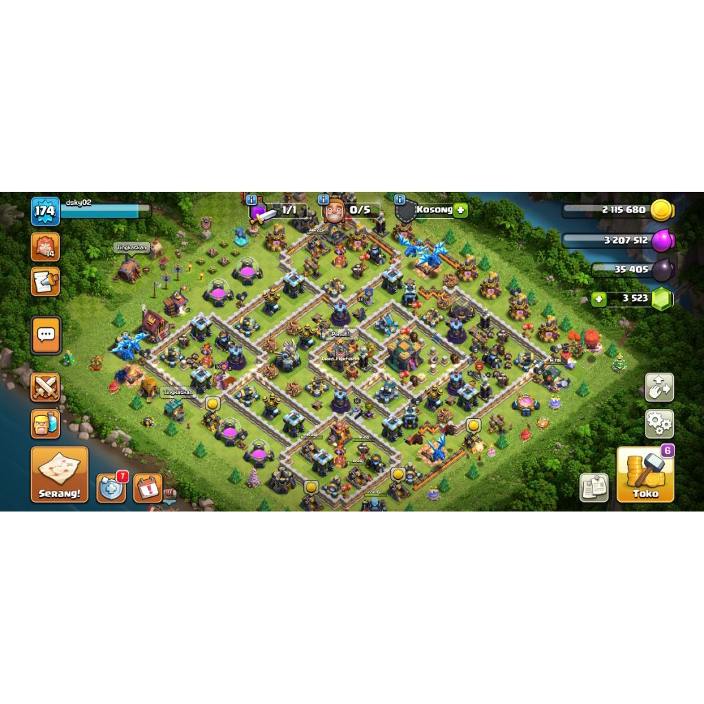 menjual akun COC
