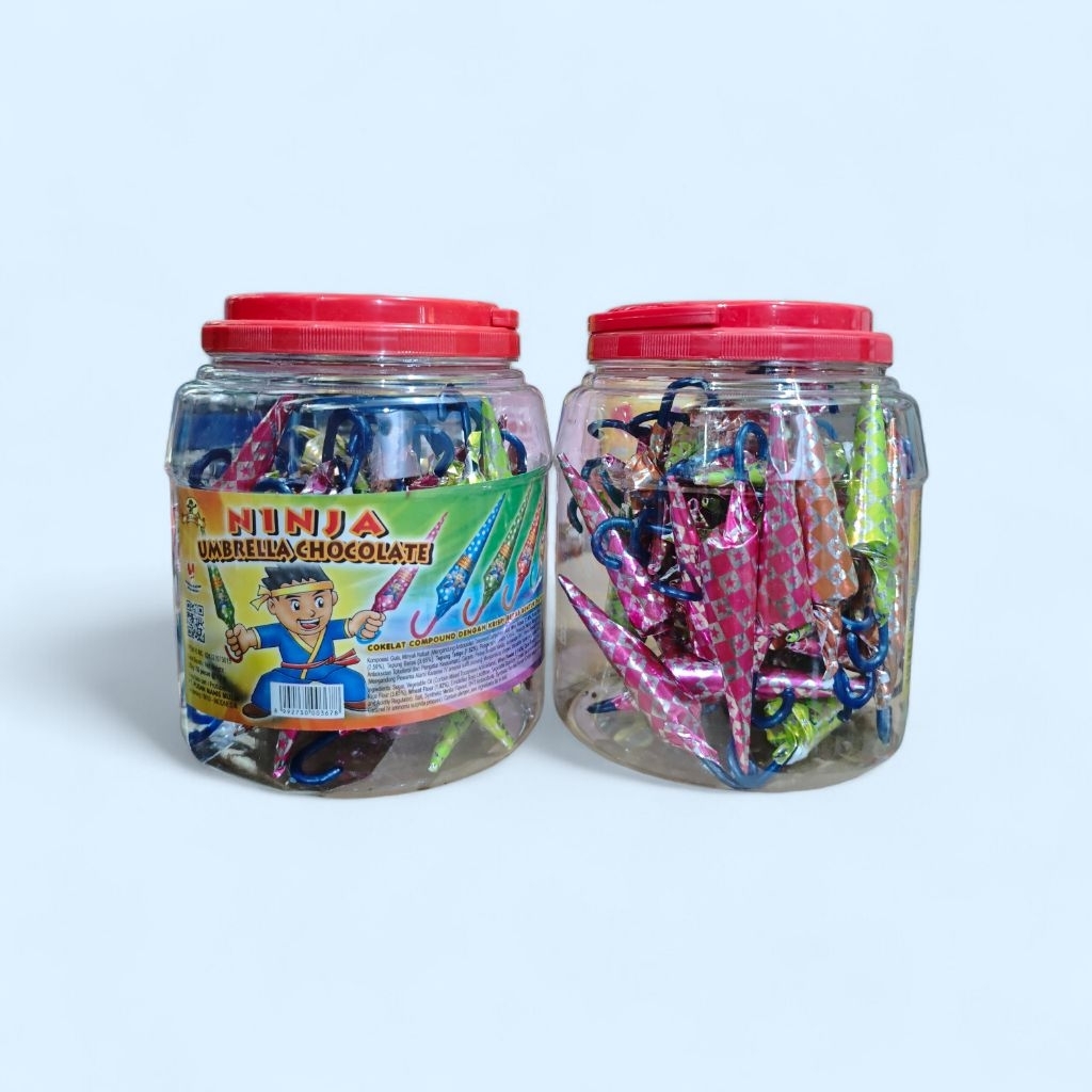 Pusan Ninja Coklat Payung | Coklat gagang | Coklat Payung Toples Isi 50pcs