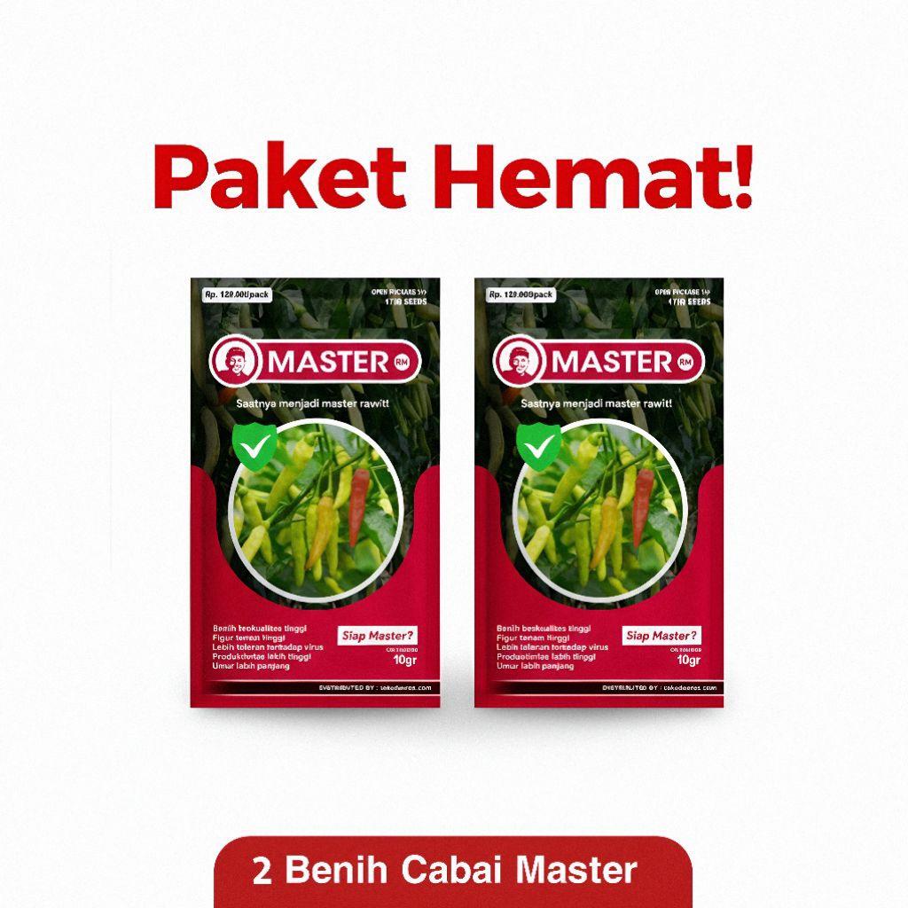 2 Benih Cabe Rawit - MASTER -1750 Butir