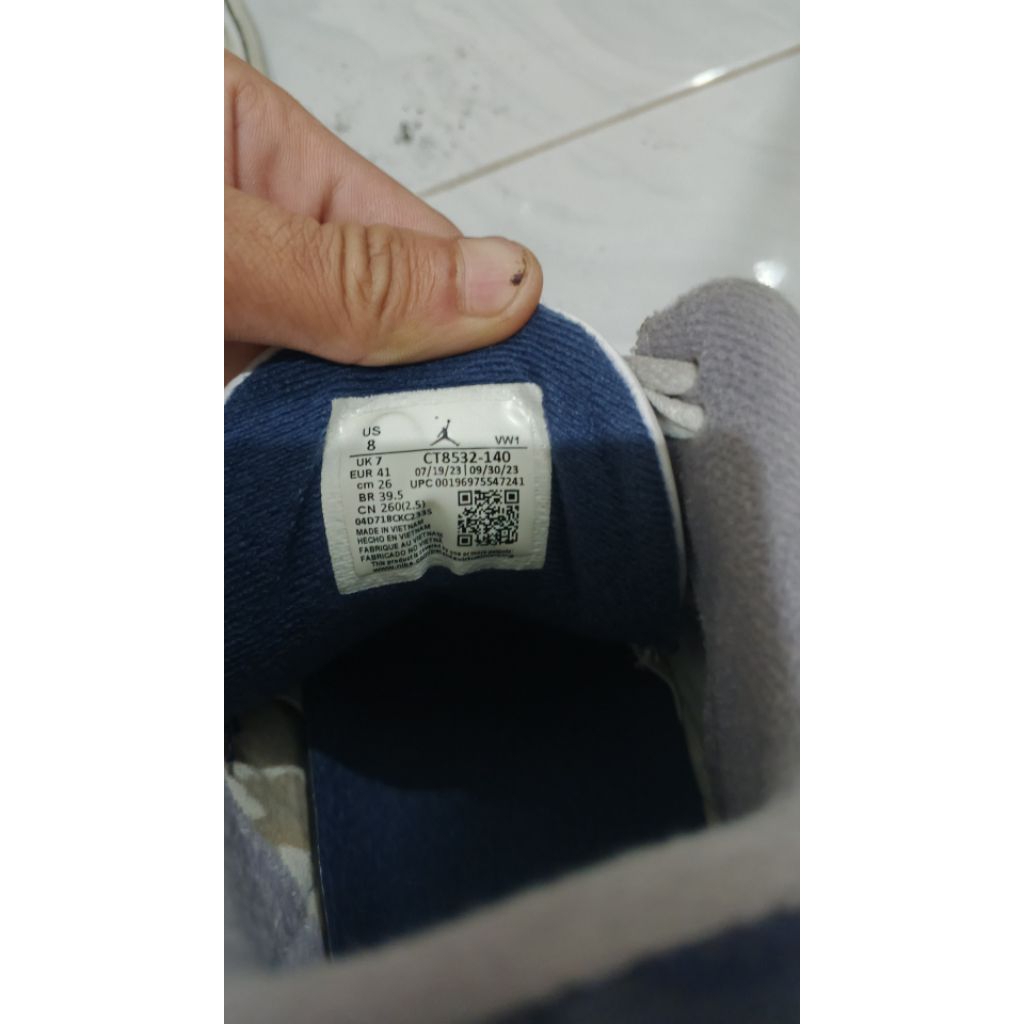 nike air jordan 3 retro cement white original second bekas