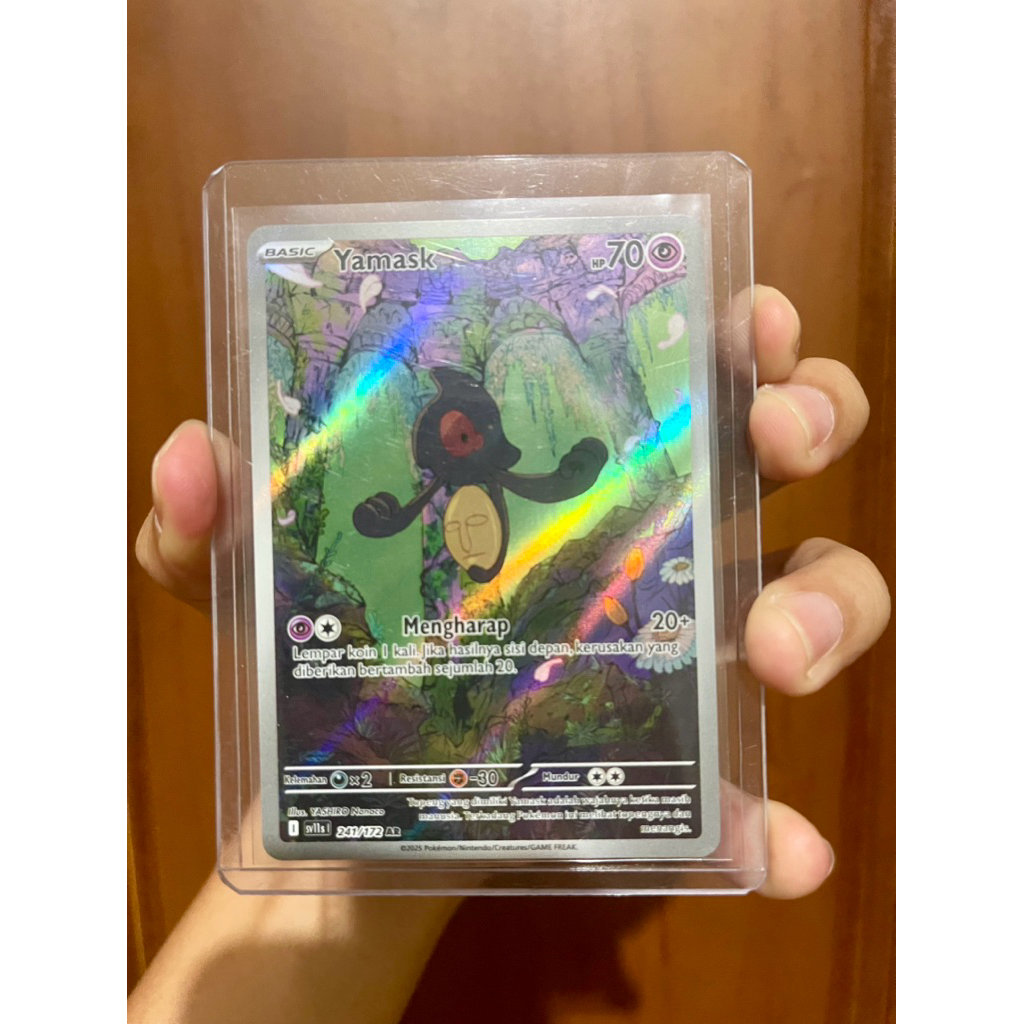 Yamask AR - Kartu TCG Pokemon Indonesia Pack Hitam Putih