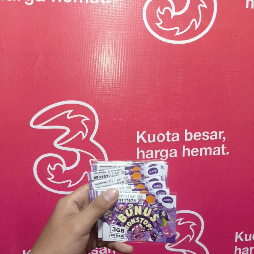 KARTU PERDANA AXIS 3GB WAJIB REGISTRASI