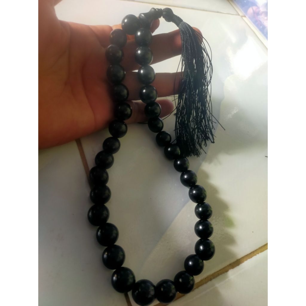 tasbih 33 butir tasbih kokka jawa hitam 12mm+