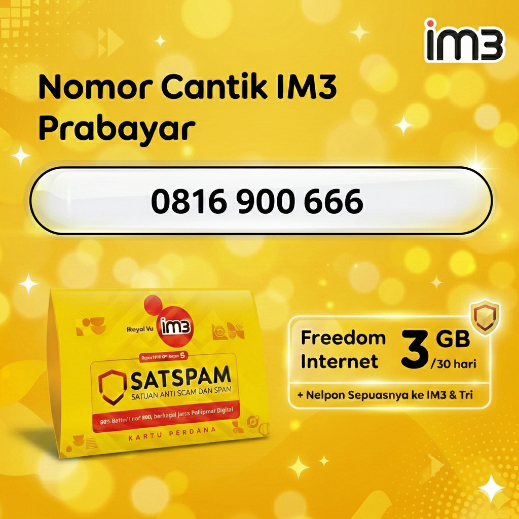 Nomor Cantik im3 Indosat Prabayar 10 Digit Premium