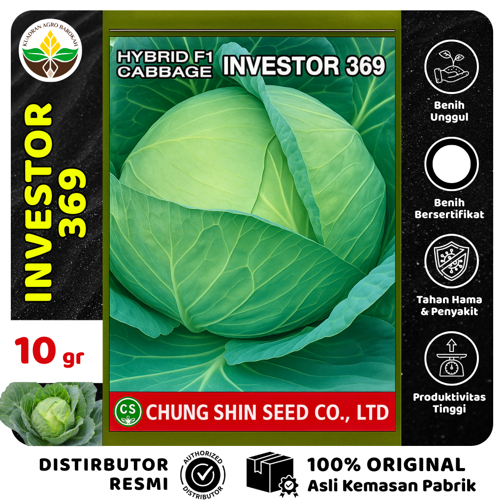 Benih Kubis INVESTOR 369 10 gr