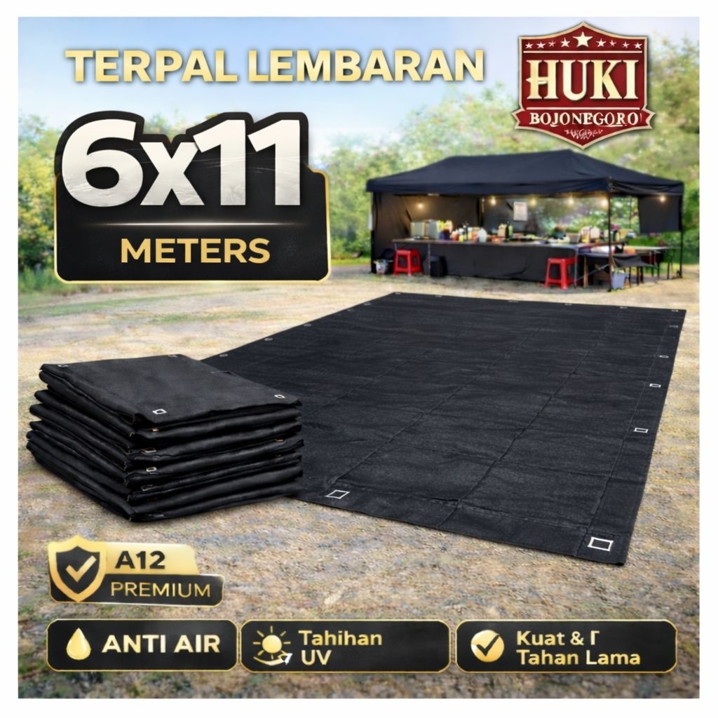 terpal plastik Korea hitam A12 A15 6x11 Korea terpal tenda truck