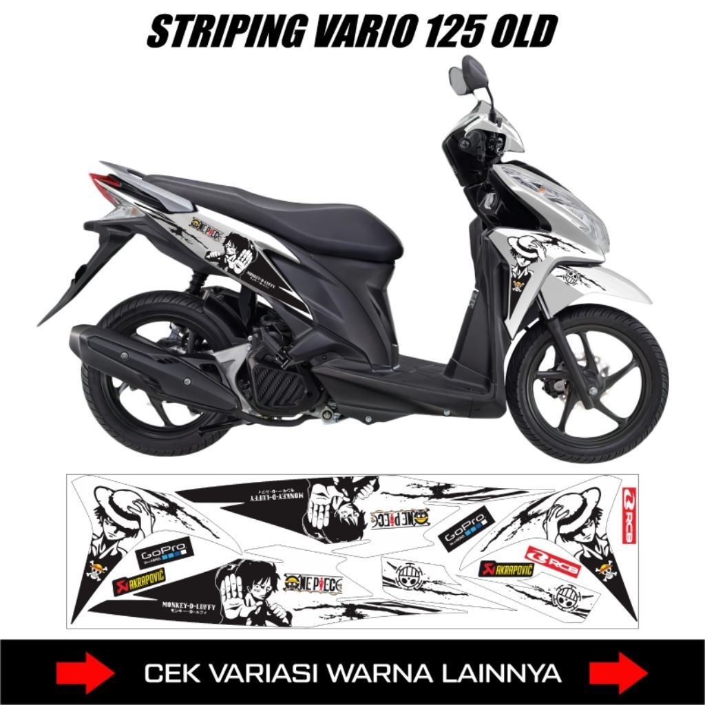 Striping Honda Vario 125 old / Stiker Vario 125 Techno Tahun 2012, 2013, 2014, 2015 / Decal motor Va