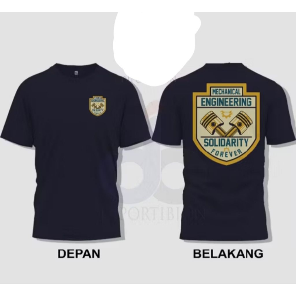 Kaos sablon mechanical engineering solydaritas t-shirt distro unisex bahan adem
