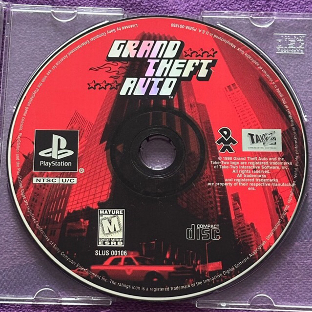 kaset ps1 original us gran theft auto gta
