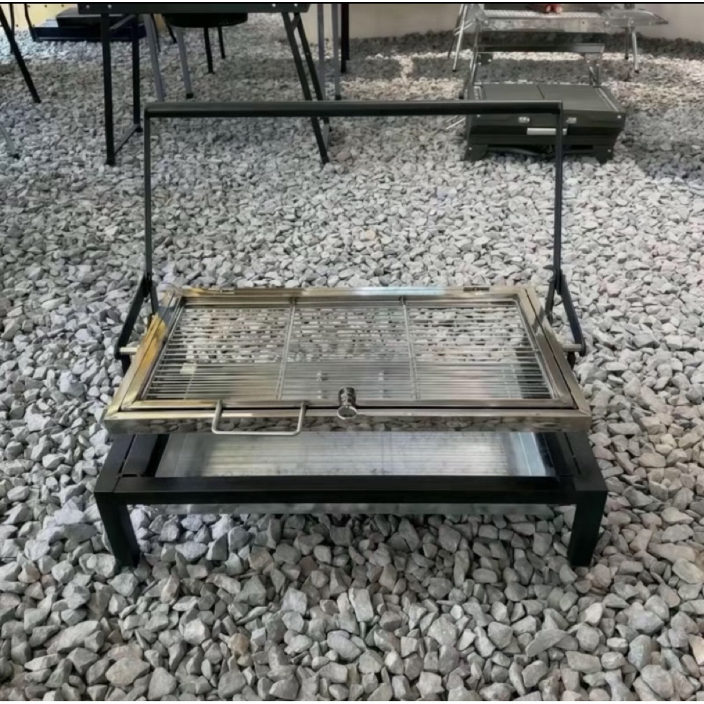 ALAT PEMANGGANG AYAM/IKAN DESAIN BERPUTAR LIPAT PANGGANGAN ARANG KOMERSIAL KAPASITAS BESAR KUSTOM KU