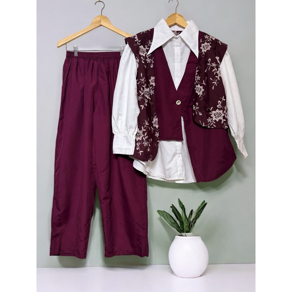 ONE SET SETELAN MEIJIWANG / SETROK NOOZ / UPTOFEMALE / ZARA / NARA / SETCEL NOOZ