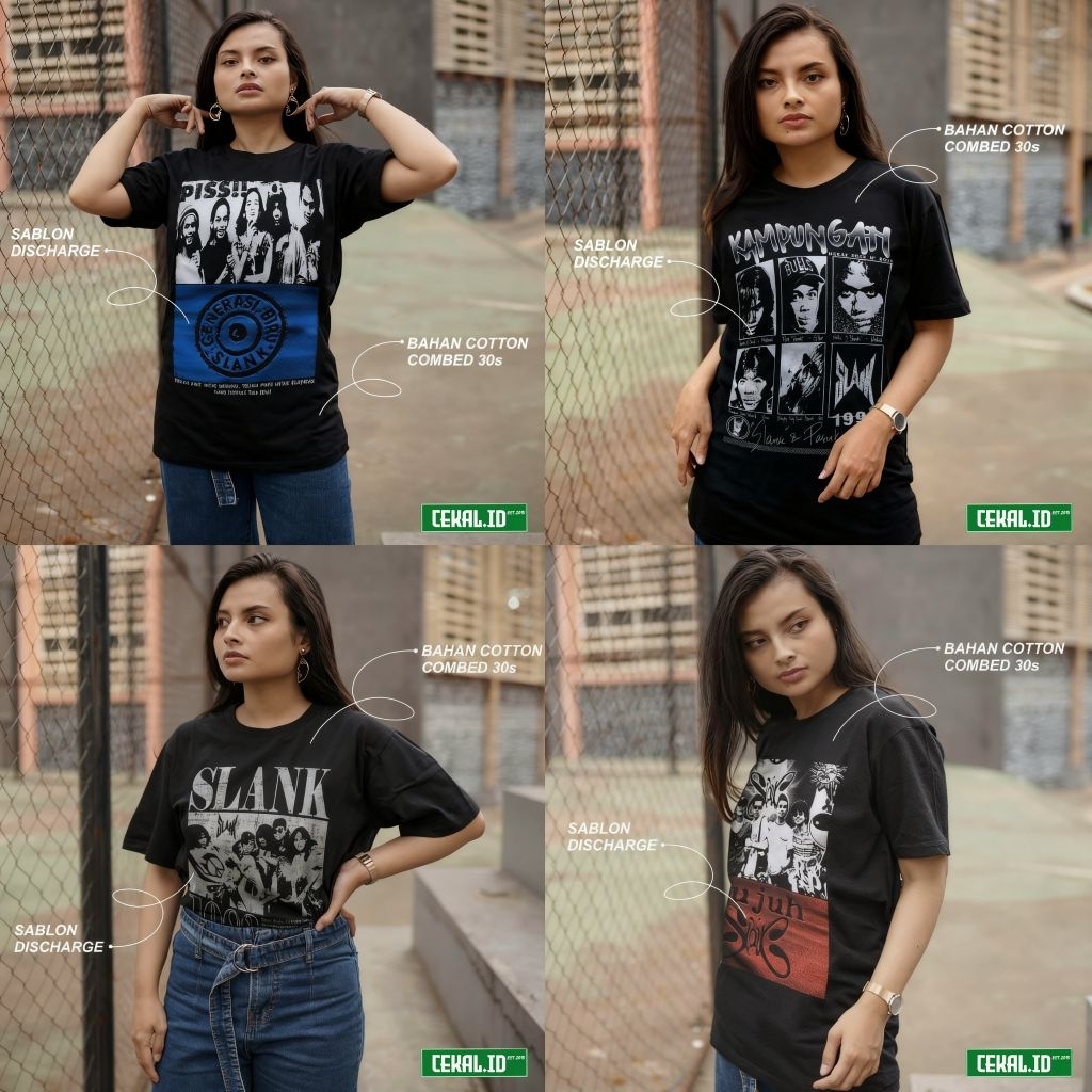 Kaos SLANK Jadul - kaos Slank Generasi Biroe - Kampungan - Piis - Tujuh - Kaos Slankers - Slank Stor