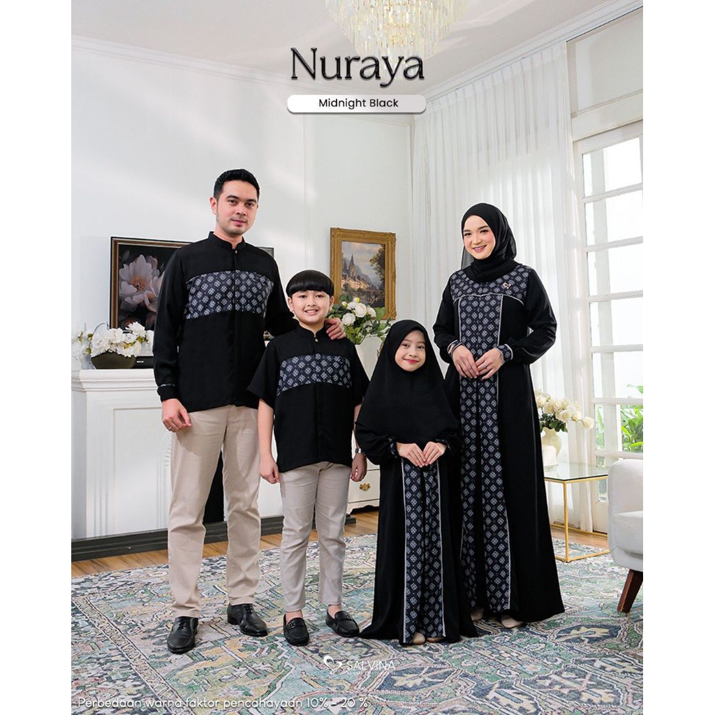 MIDNIGHT BLACK - SARIMBIT NURAYA SERIES BY SALVINA HIJAB - SARIMBIT SALVINA HIJAB 2026