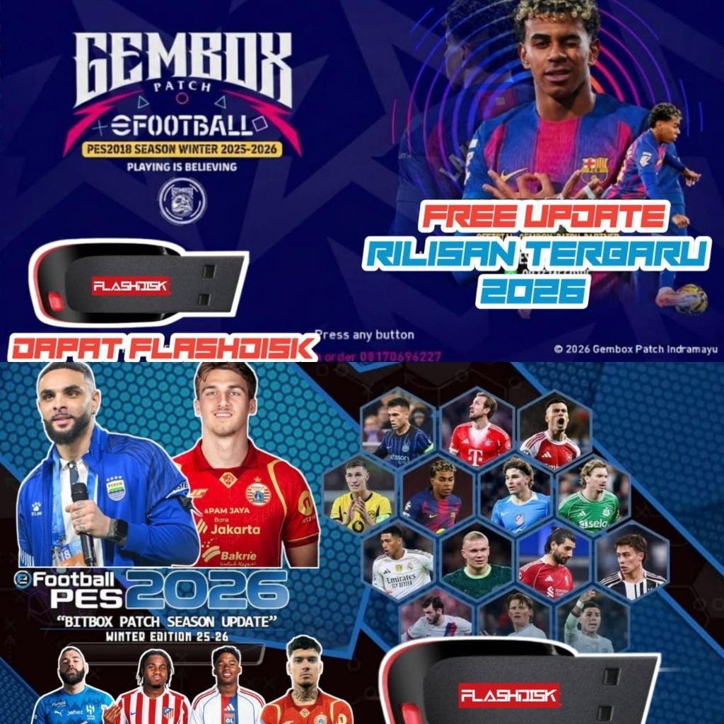 Flashdisk Game Bola PS3 Update Gembox Bitbox Patch