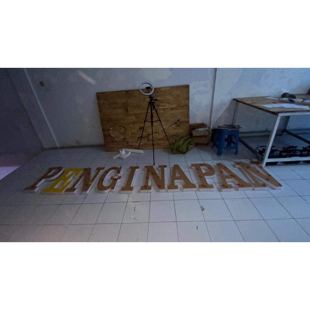 Huruf timbul akrilik non lampu tinggi 30 cm