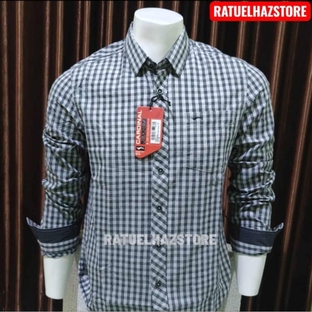 KEMEJA CARDINAL ORIGINAL SLIMFIT PRIA LENGAN PANJANG