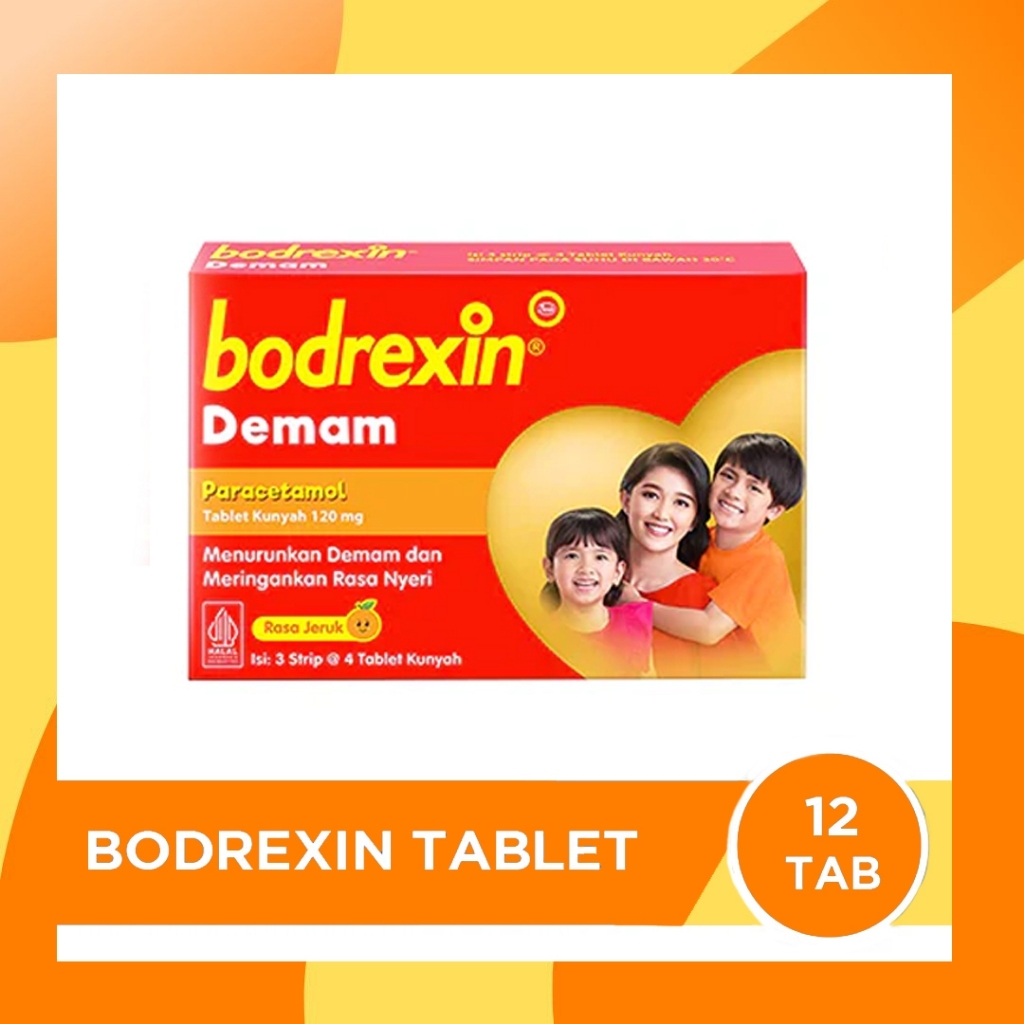 BODREXIN TABLET OBAT DEMAM & SAKIT KEPALA ANAK - @12TABLET