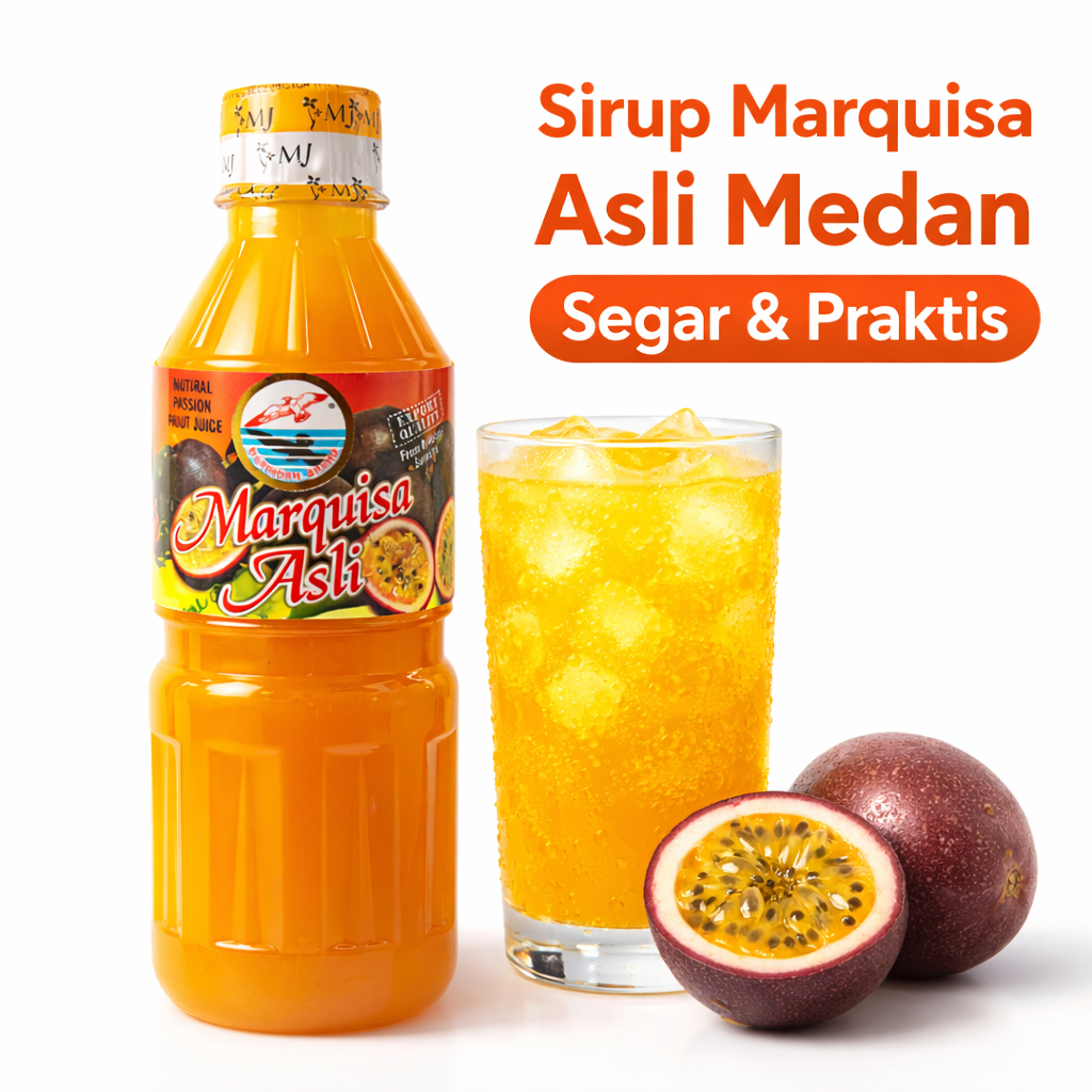 Sirup Markisa Asli Brastagi Medan - 1000 ml (100% Gula Murni)