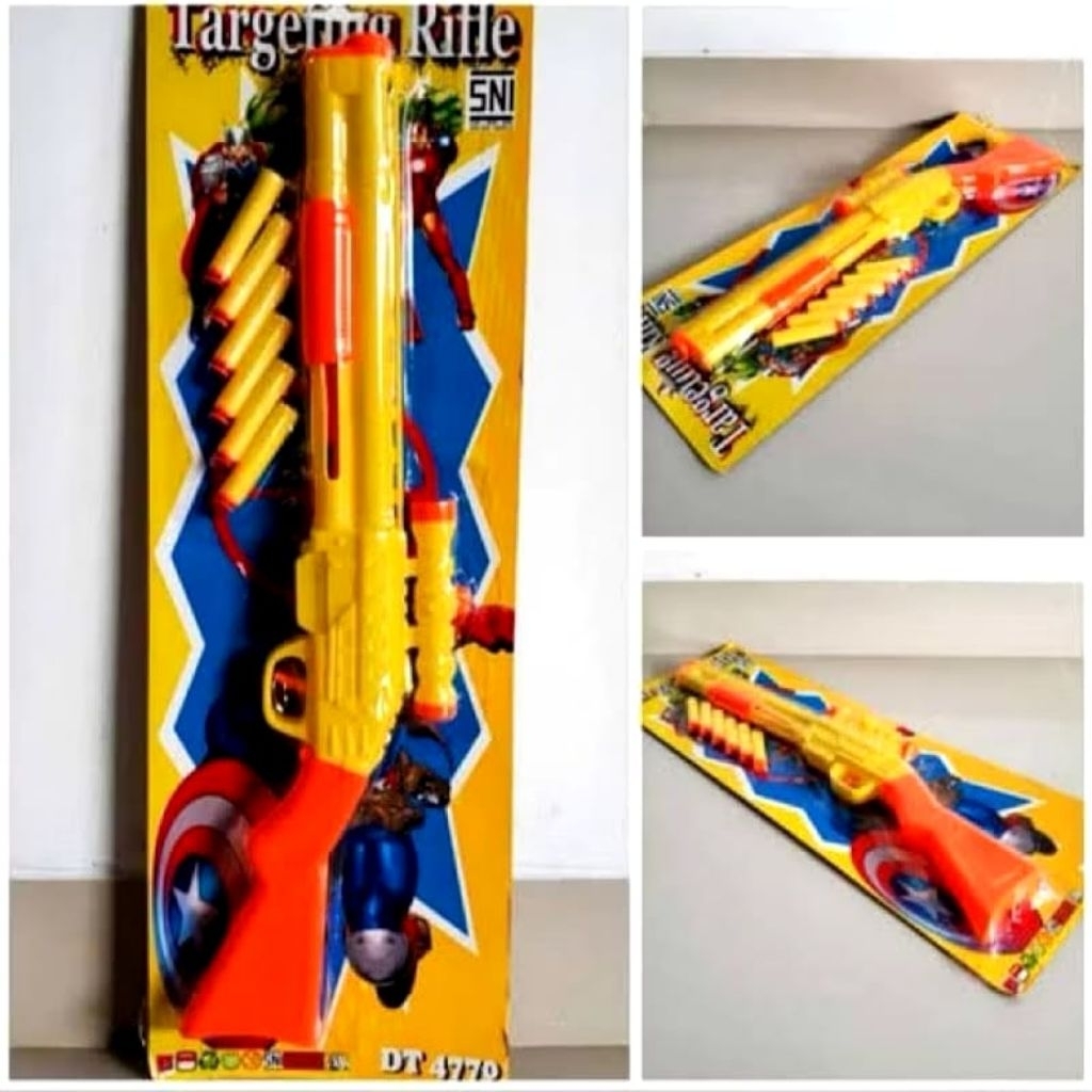 GOGO TOYS - TARGETING RIFFLE DT 4770 / MAINAN ANAK PISTOL PELURU BUSA