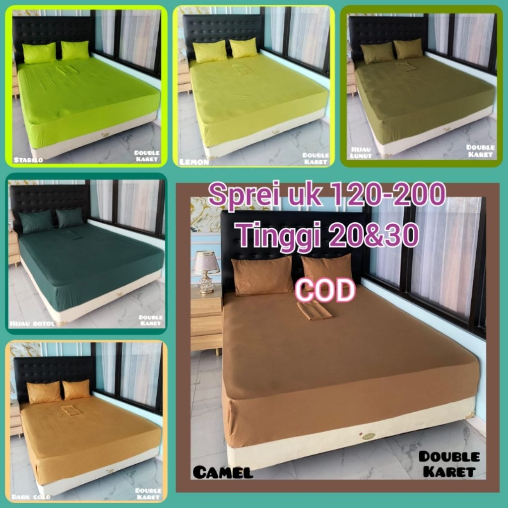 SPREI DOBEL KARET/ANTI GESER EMBOS TINGGI 20&30cm TERLARIS