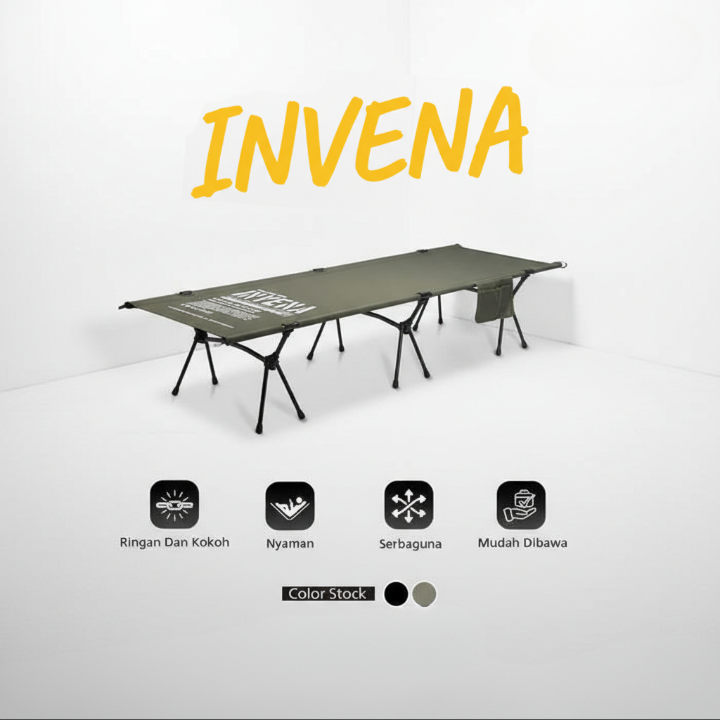 ALLTREK Folding Bed INVENA Velbed Lipat Camping Portable
