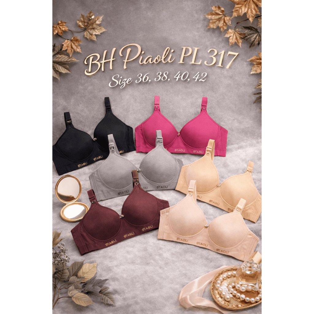 BH BRA Piaoli Cup Besar | BH Wanita Kait 3 | Tali Sport Bahan Lembut | jumbo | big size | import