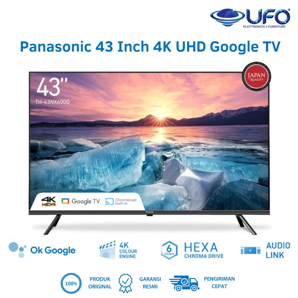 Panasonic 43 Inch LED TV Smart Google TV 4K HDR TH43NX600G