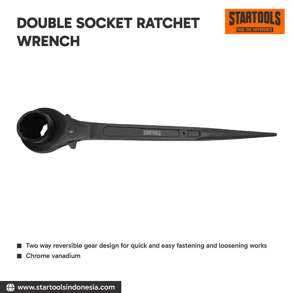 STARTOOLS Double Ratchet Wrench / Kunci Ratchet Scaffolding 24 x 30mm