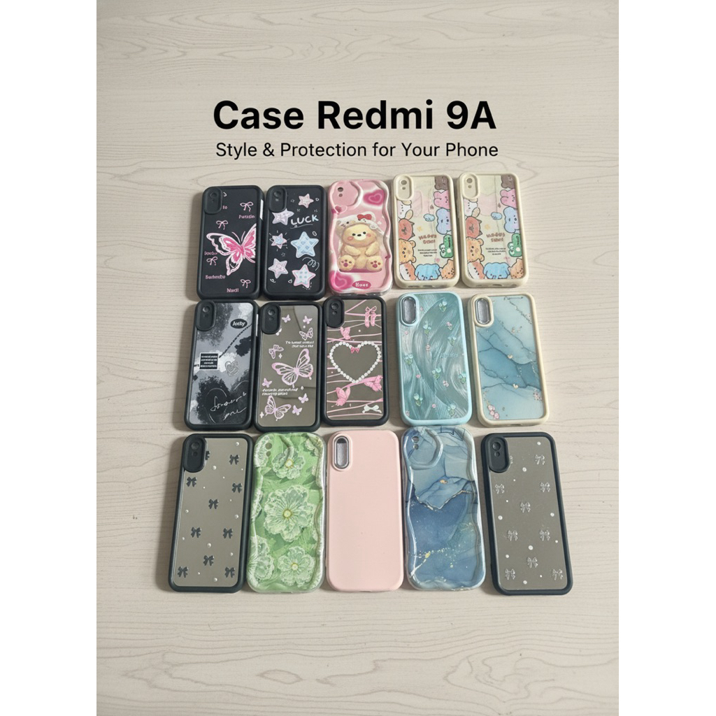 Case Redmi 9A Softcase Karakter Kartun Aesthetic Lucu Casing HP Xiaomi Redmi 9A Motif Butterfly Star