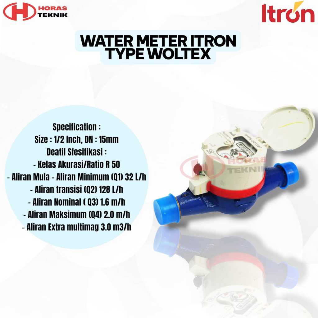 Water Meter Itron Ukuran 1/2 Inch Type Multimag TMII Standar PDAM | Meteran Air Bersih DN 15MM