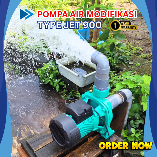 Pompa Air Modifikasi Jet 900 Debit Besar 2 Dimensi Sirkulasi Kolam Irigasi